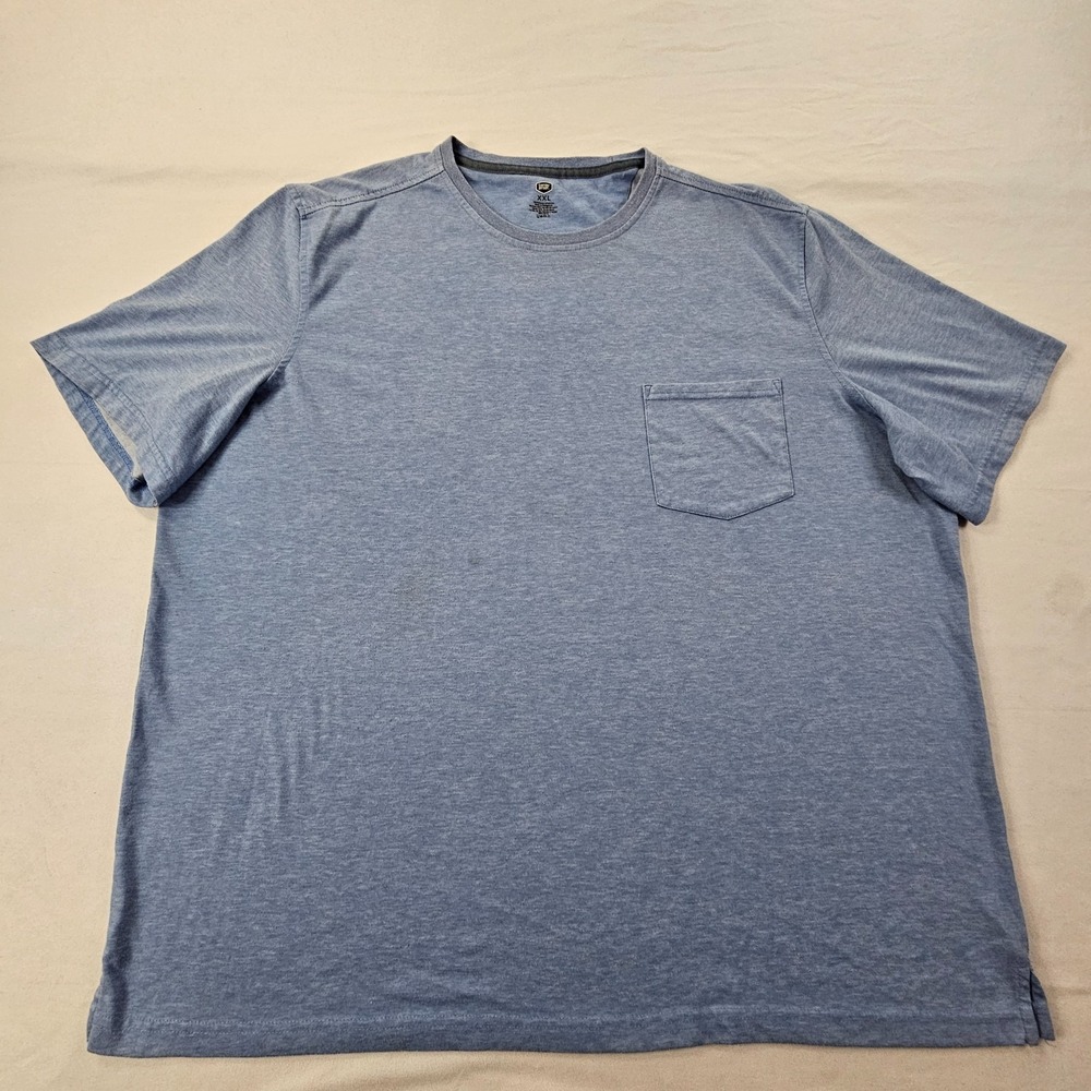 Berkley Jensen Blue Short Sleeve Polyester Blend Pocket T-Shirt Men's 2XL